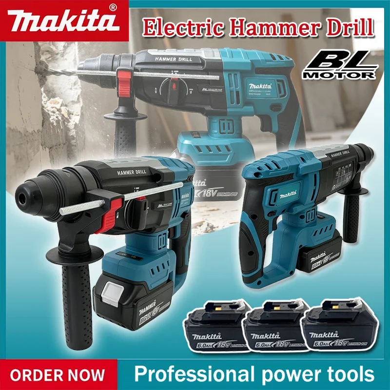 Brushless Cordless Electric Drill 18V - Makita Brushless Electric Hammer Drill 28MM