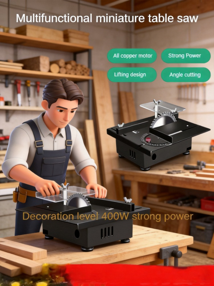 400W mini desktop mini table s - огляд і ціна Mini Table Saw For Woodworking