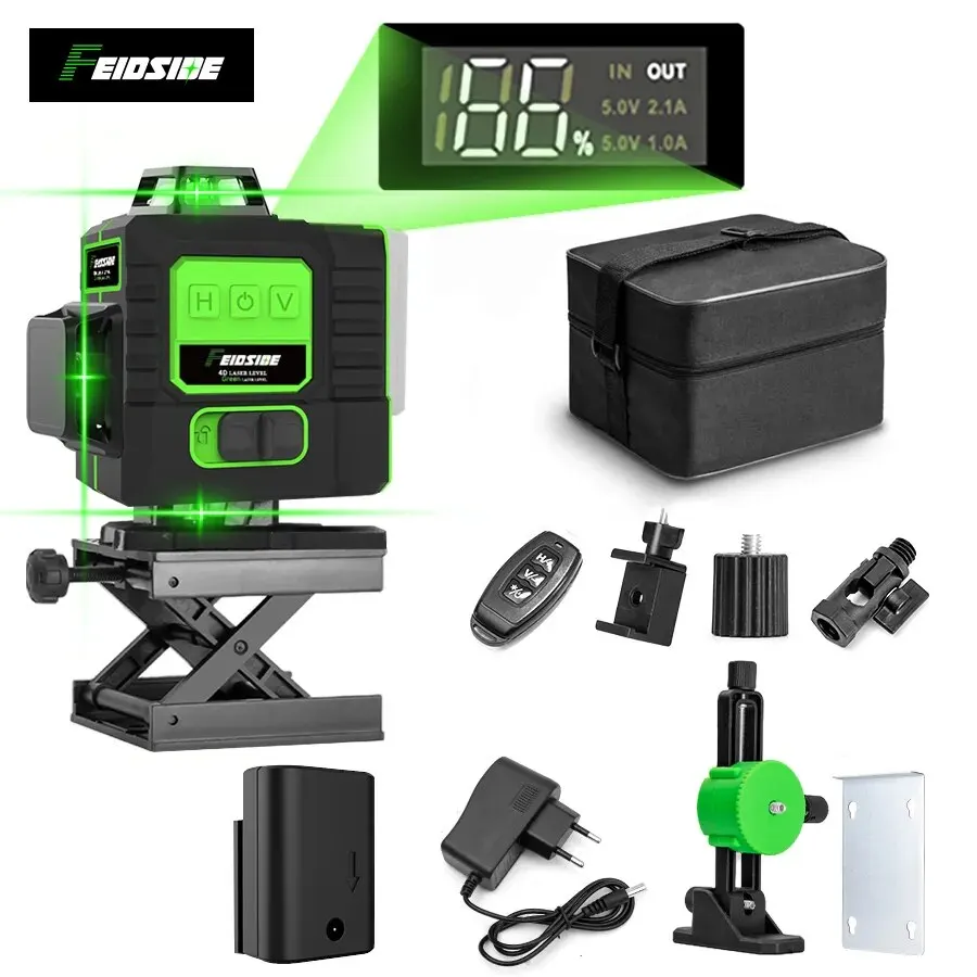 FEIDSIDE 16/12 Lines 4D/3D Las - огляд і ціна Laser Level 16 Lines 4D Green