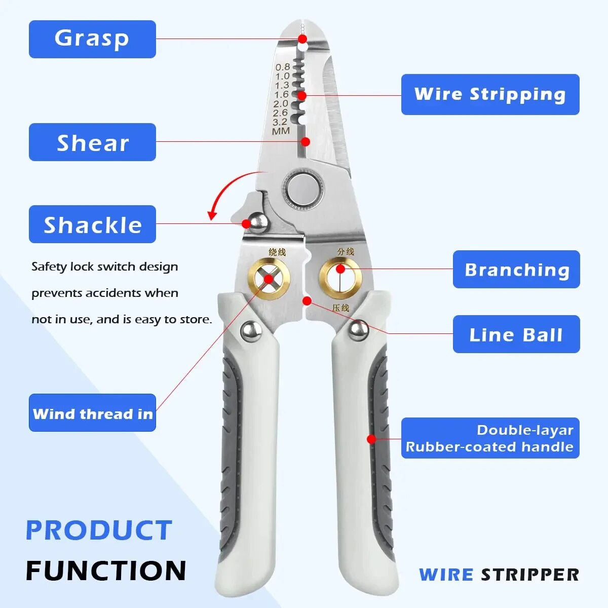 6 In 1 Wire Stripper Special W - огляд і ціна Automatic Wire Stripper Cutter
