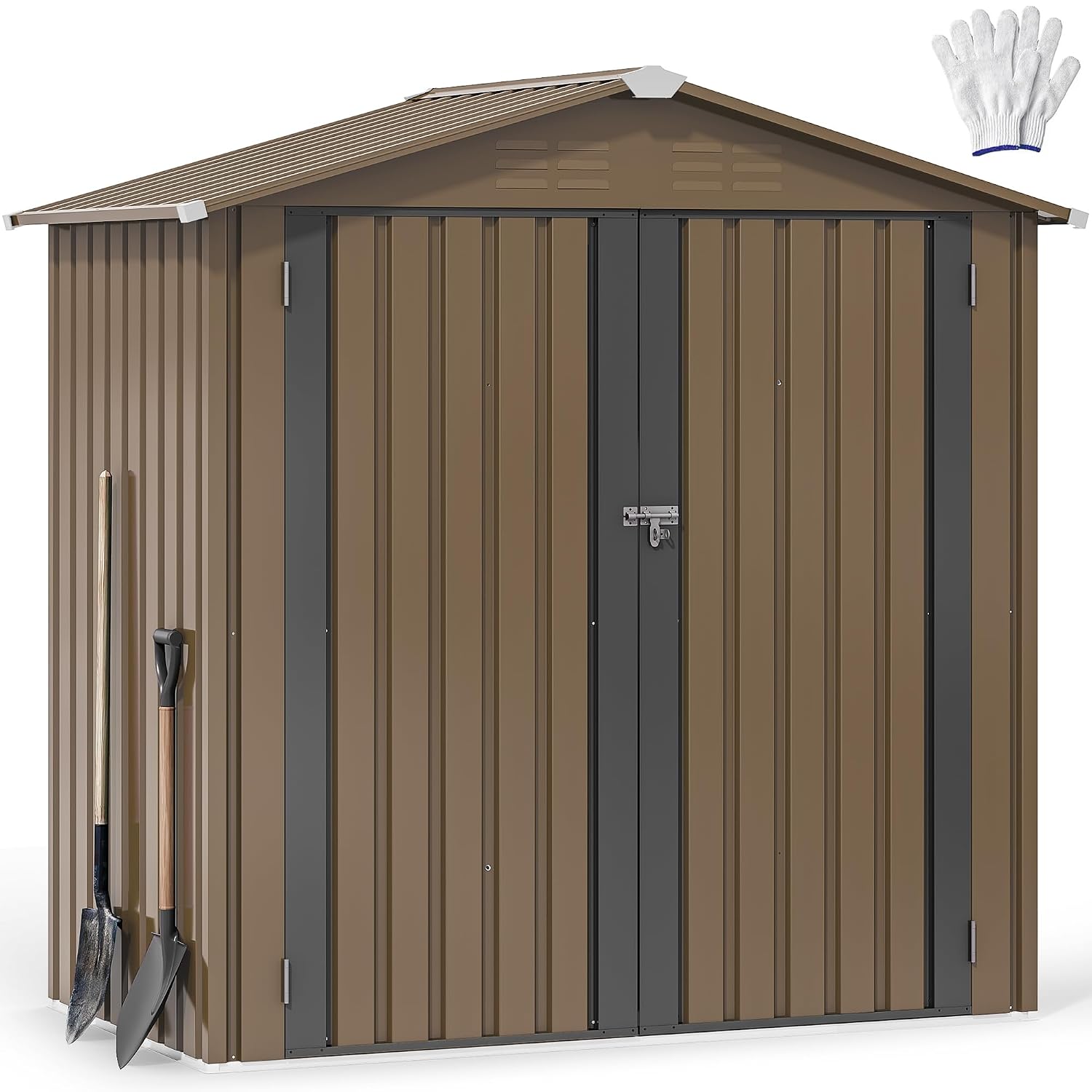 6x4ft Metal Outdoor Storage Sh - огляд і ціна Garden Tools