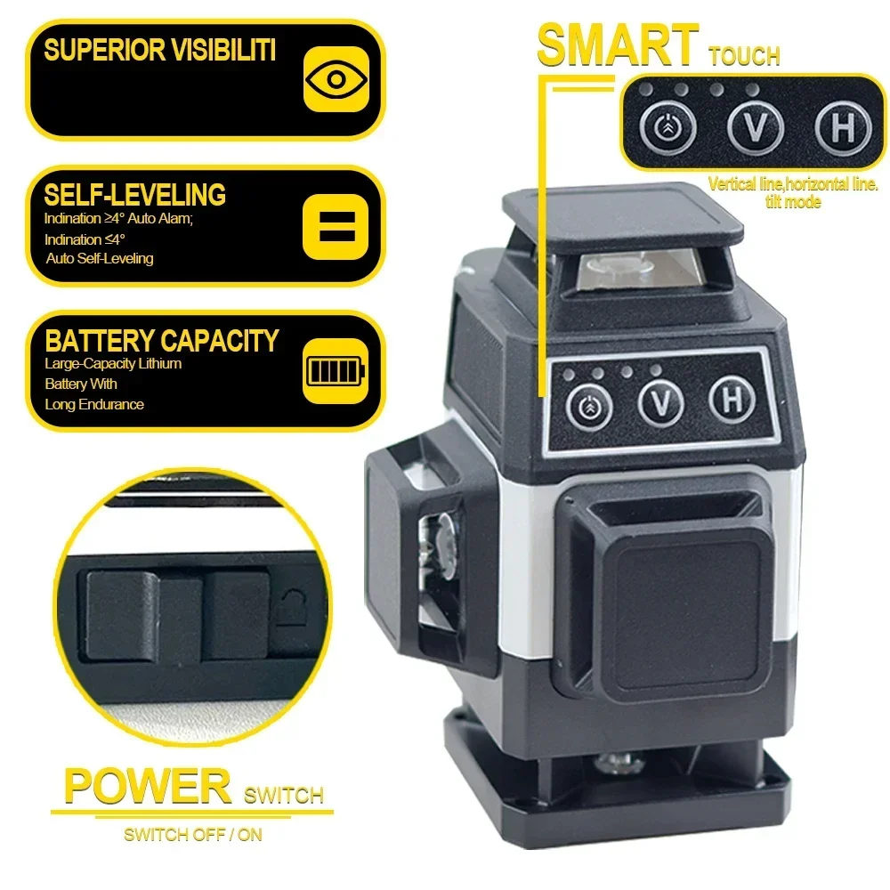 16 Lines Laser Level 4D Self L - огляд і ціна Laser Level 16 Lines 4D Green