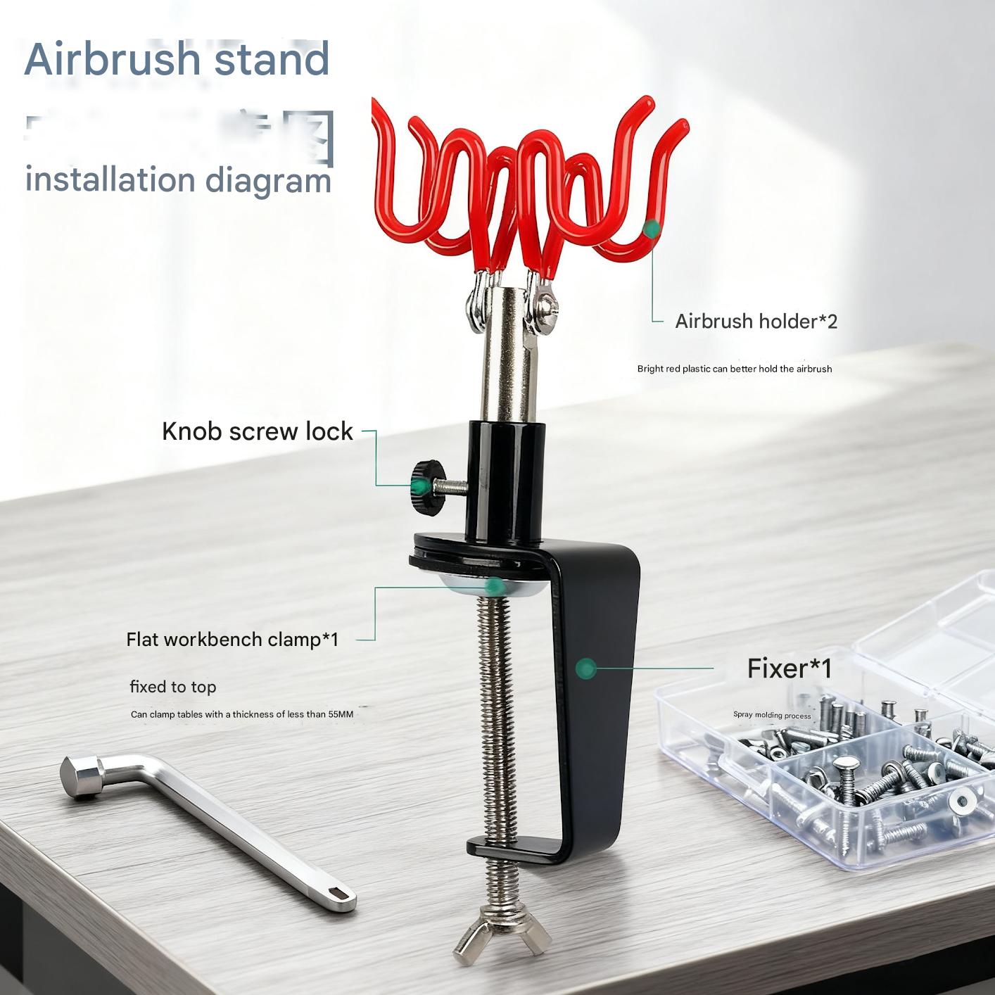 Airbrush Holder Gravity Stand  - огляд і ціна Airbrush Kit With Mini Compressor