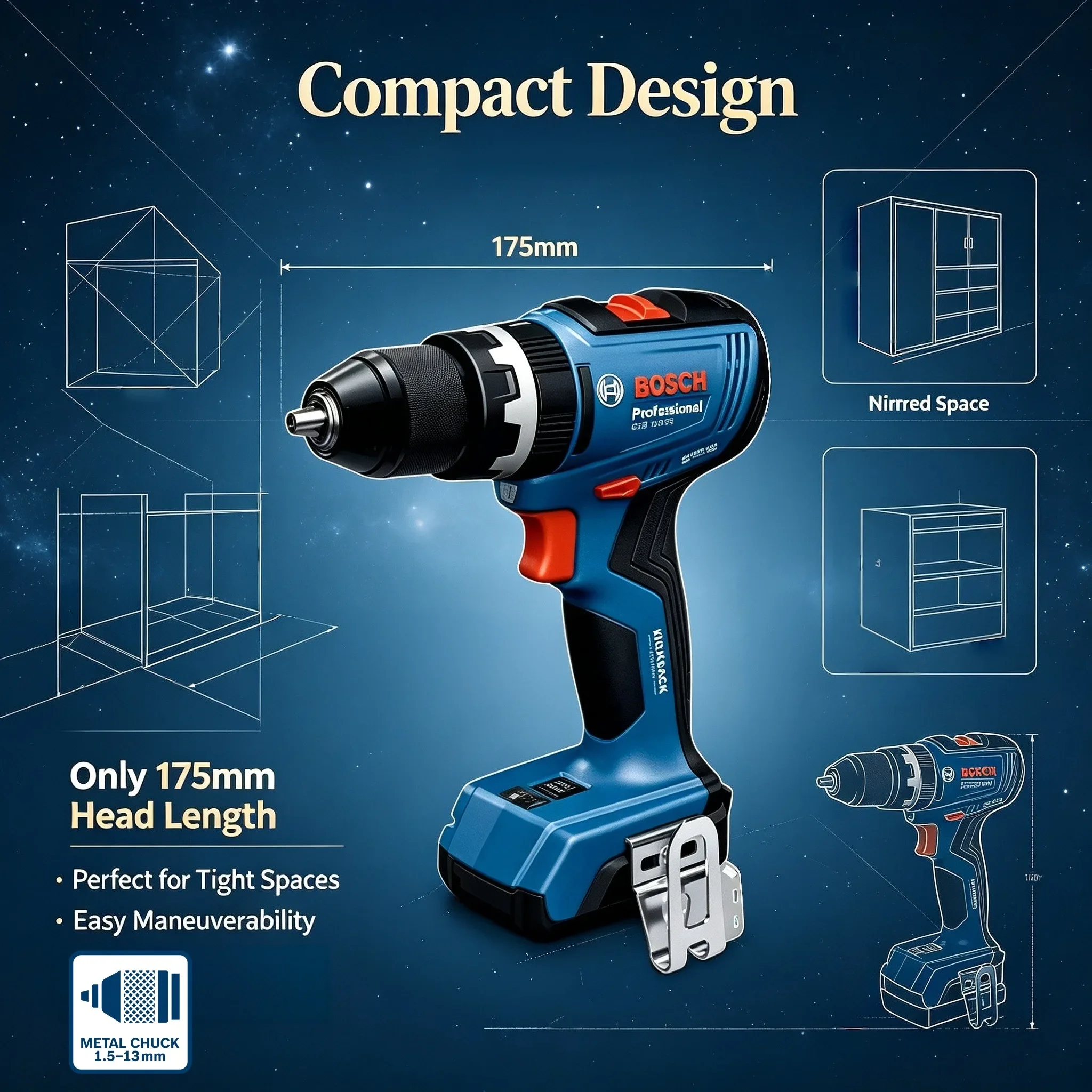 BOSCH  GSB 18V-65 Brushless Co - огляд і ціна Brushless Cordless Electric Drill 18V
